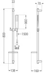 MEXEN/S - Royo DQ72 Set umývadlové a sprchové batérie s príslušenstvom, chróm 72204DQ72-00