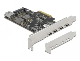 DeLock PCI Express Karta na 4 x USB-C / 1 x USB-A / LP / Pcle (90059)