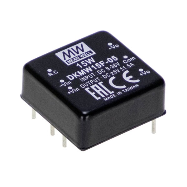 MEAN WELL DKMW15F-15 DC / DC menič napätia 24 V 15 V 0.5 A 15 W Počet výstupov: 2 x; DKMW15F-15