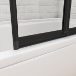 H K - Vaňová zástena päťdielna V5 120, čierna, číre sklo SE-V5120B