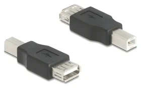 DeLock 67199 čierna / Adaptér / USB 2.0 / USB-B samec - USB-A samica (67199)