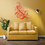Veselá Stena Samolepka Ornament kvetina Farba: fialová, Veľkosť: 60 x 60 cm