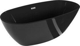 MEXEN/S - Eris voľne stojaca vaňa 170 x 80, čierna, sifón a prepad chróm 53441708070-01