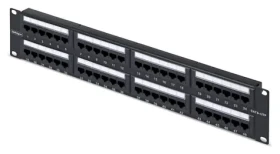 StarTech 48portový patch panel čierny / Patch panel / CAT6 / 48 portov RJ-45 / 2U (CPANEL48)