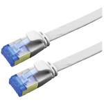 Value 21.99.2115 RJ45 sieťové káble, prepojovacie káble CAT 6A F/UTP 5.00 m sivá tienený, plochý, pozlátené kontakty 1 ks; 21.99.2115