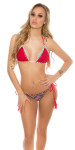 Dámske sexy háčkované trojuholníkové bikiny SFL2825 červené - Fei 34