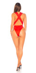 Sexy Backless Plunging V-Neck Bodysuit red Einheitsgroesse