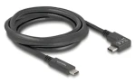 DeLock USB-C 5 Gbps 2 m / USB kábel / USB-C - USB-C / PD 60 W / DP Alt Mode 4K60Hz / 1x rovný, 1x zahnutý konektor (80038)