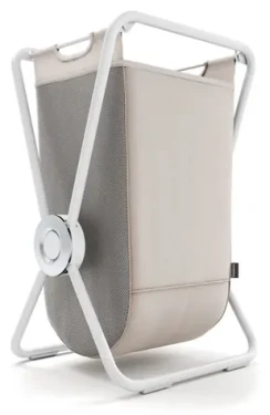 Simplehuman X-FRAME biela oceľ, béžový polyester / Kôš na bielizeň / skladacia / jednoduchý
