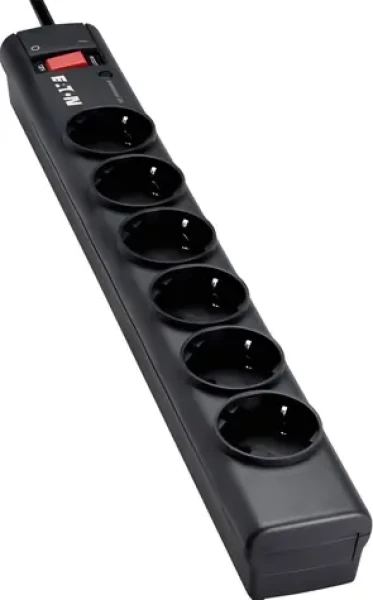 EATON Protection Strip PS6D / Prepäťová ochrana / 6 zásuviek / 1 m / 10 A (PS6D)