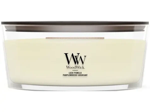 Woodwick Lush Pomelo (Solar Haze) sviečka loď (5038581184685)