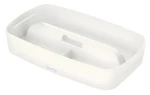 Leitz MyBox Organizér s držadlom (S) biela / Organizér / ABS / vodeodolný / 30,7 x 18,1 x 5,6 cm (53230001)