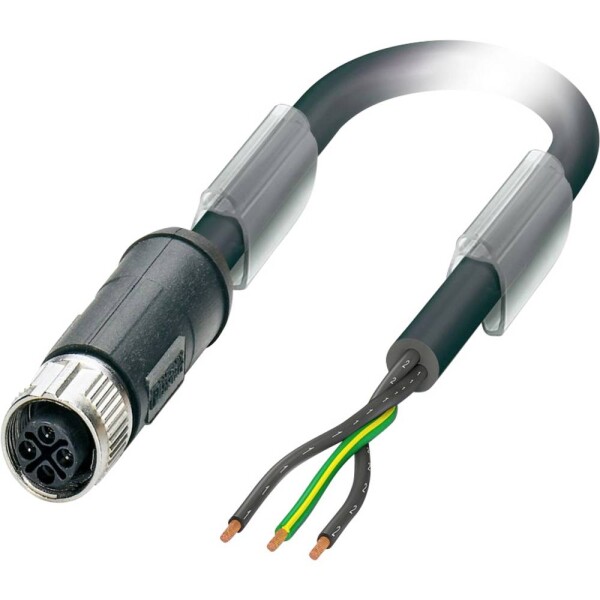 Phoenix Contact SAC-3P- 1,0-PVC/M12FSS PE napájacie vedenie, 1411644, 1 m, 1 ks; 1411644