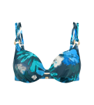 Dámska plavková podprsenka Summer Fleur WP - Triumph tmavá kombinace tyrkysové (M025) 038C