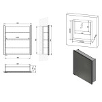 SAPHO - INTEGRA zápustná galérka s LED osvetlením, 65x70cm, ľavá/pravá IN065