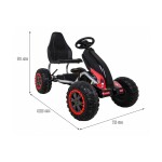 Mamido Detská šliapací motokára Monster Strong čierna