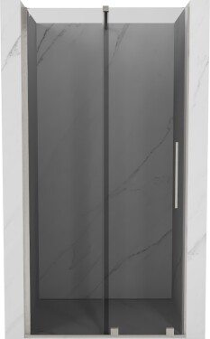 MEXEN/S - Velár posuvné sprchové dvere 110, grafit, nikel kartáčovaný 871-110-000-41-97