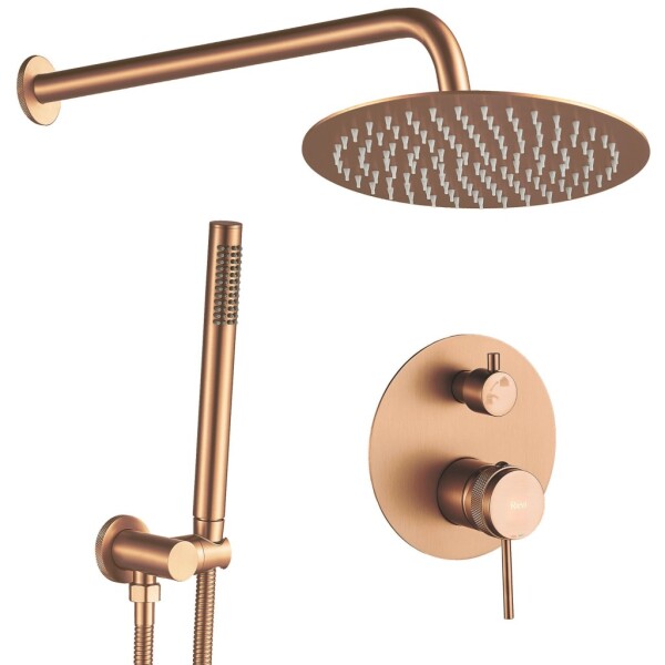 REA - Podomietková sprchová sada Lungo Grip Brush Copper + BOX REA-P5651