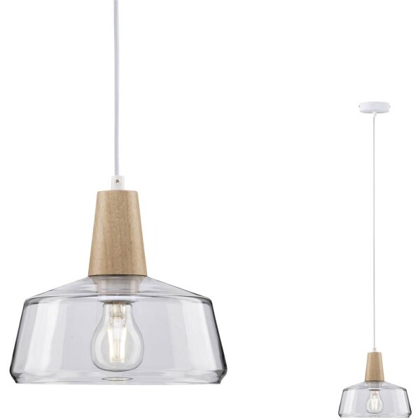 Paulmann Neordic Ylvie 79744 závesné svietidlo LED E27 20 W drevo, číra; 79744