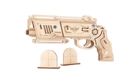 Woodcraft Drevené 3D puzzle Zbraň na gumičky Falcon prírodné