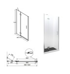 BESCO - Bezrámové sprchové dvere VIVA 195D - Farba rámu zásteny - Hliník chróm, Rozmer A - 100, Smer zatváranie - Pravé (DX), Výplň - Číre bezpečnostné sklo - 8 mm, Výška - 195 BCVIV10P