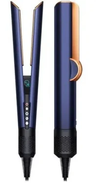 Dyson Airstrait HT01 pruská modrá/medená / žehlička na vlasy / LCD displej / Hyperdymium™ motor / automatická pauza (408215-01)