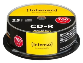 INTENSO CD R 700MB 52x / CD- R disk / Spindl 25 ks (1001124)