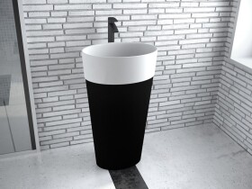 BESCO - Voľne stojace umývadlo UNIQA Black&amp;White KEUNIVSBW