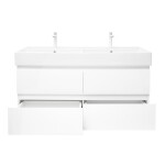 Kúpeľňová skrinka s umývadlom SAT B-Way 119x50x45 cm biela lesk BWAY2120WU2BB BWAY2120WU2BB