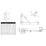 GELCO - VARIO GOLD MATT jednodielna sprchová zástena na inštaláciu k stene, sklo nordic, 700 GX1570-10