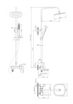 INVENA - Sprchový stĺp GLAMOUR, meď AU-05-B14-V
