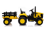 Mamido Mamido Detský elektrický traktor s vlečkou 12V 7Ah žltý