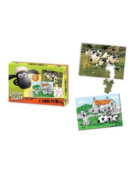 Shaun the Sheep - Obojstranné puzzle s pastelkami 50ks