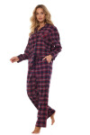L&L 2475 Roxy dlhé/r S-2XL dámske pyžamo so zipsom Ruda M