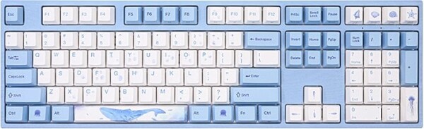 Audio Technica Varmilo VEA108 Sea Melody Gaming Tastatur, MX-Silent-Red, weisse LED - US Layout