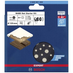 Bosch Accessories EXPERT M480 2608901202 sada brúsnych sietí s otvormi Zrnitosť 80, 80, 120, 120, 180, 180 (Ø) 125 mm 7 ks; 2608901202