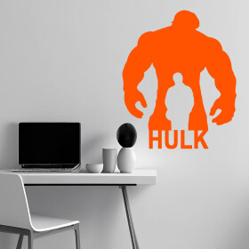 Veselá Stena Samolepka Hulk silueta Farba: oranžová, Veľkosť: 60 x 73 cm
