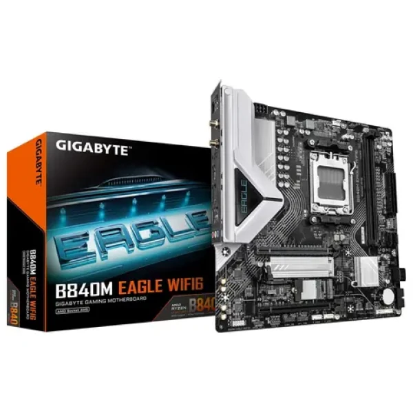 GIGABYTE B840M EAGLE WIFI6 / Základná doska / B840 / 2x DDR5 / 1x 2.5GLAN / Wi-Fi 6 / mATX (B840M EAGLE WIFI6)