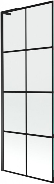 MEXEN/S - Next L vaňová zástena FIX 70 x 150, čierna vzor, čierna 895-070-000-03-77-70