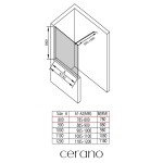 CERANO - Sprchová zástěna Walk-in Onyx Half Cube L/P - 8 mm - hranatá vzpěra - černá matná, transparentní sklo - 80x100 CER-978621
