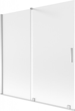 MEXEN/S - Velar dvojkrídlová posuvná vaňová zástena 160 x 150, dekor, chróm 896-160-000-31-01
