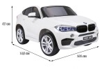 Mamido Elektrické autíčko BMW X6 M dvojmiestne XXL biele