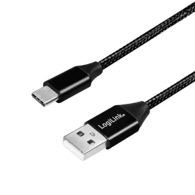 LogiLink USB-C čierna / Kábel / USB-C (M) - USB-A (M) / 1 m / USB 2.0 / 480 Mbit/s (CU0140)