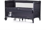 CHIPOLINO Postieľka cestovná so sklopnou bočnicou Relax Anthracite (KOSIRE256AN)