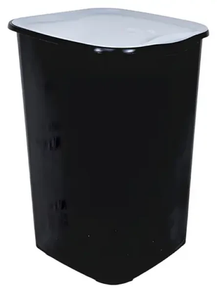 Belli e Forti odpadkový kôš RECYCLING čierny, šedé veko / Odpadkový kôš na triedený odpad / 50 l / zmesový odpad