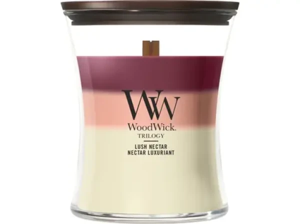 Woodwick Trilogy Lush Nectar sviečka stredná (5038581184272)