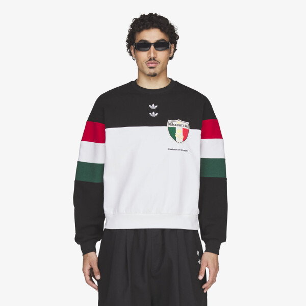 Mikina adidas x Willy Chavarria Fleece Crewneck Sweatshirt Black/ White L