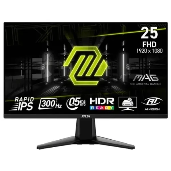 24.5" MSI MAG 255XF čierna / LED / 1920 x 1080 / IPS / 16:9 / 0.5ms / 1000:1 / 250cd-m2 / HDMI+DP / VESA (MAG 255XF)