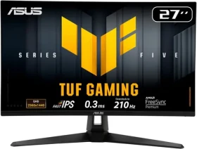 27" Asus VG27AQ5A čierna / QHD / 2560x1440 / IPS / 16:9 / 0.3ms / 1300:1 / 300cd-m2 / HDMI + DP / VESA (90LM0BN0-B01371)