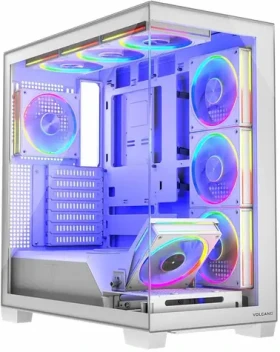Modecom Volcano Stellar ARGB 8F biela / Skriňa / ATX / 1x USB-C / 5x ARGB / bez zdroja (AT-STELLAR-8F-ARGB-20)